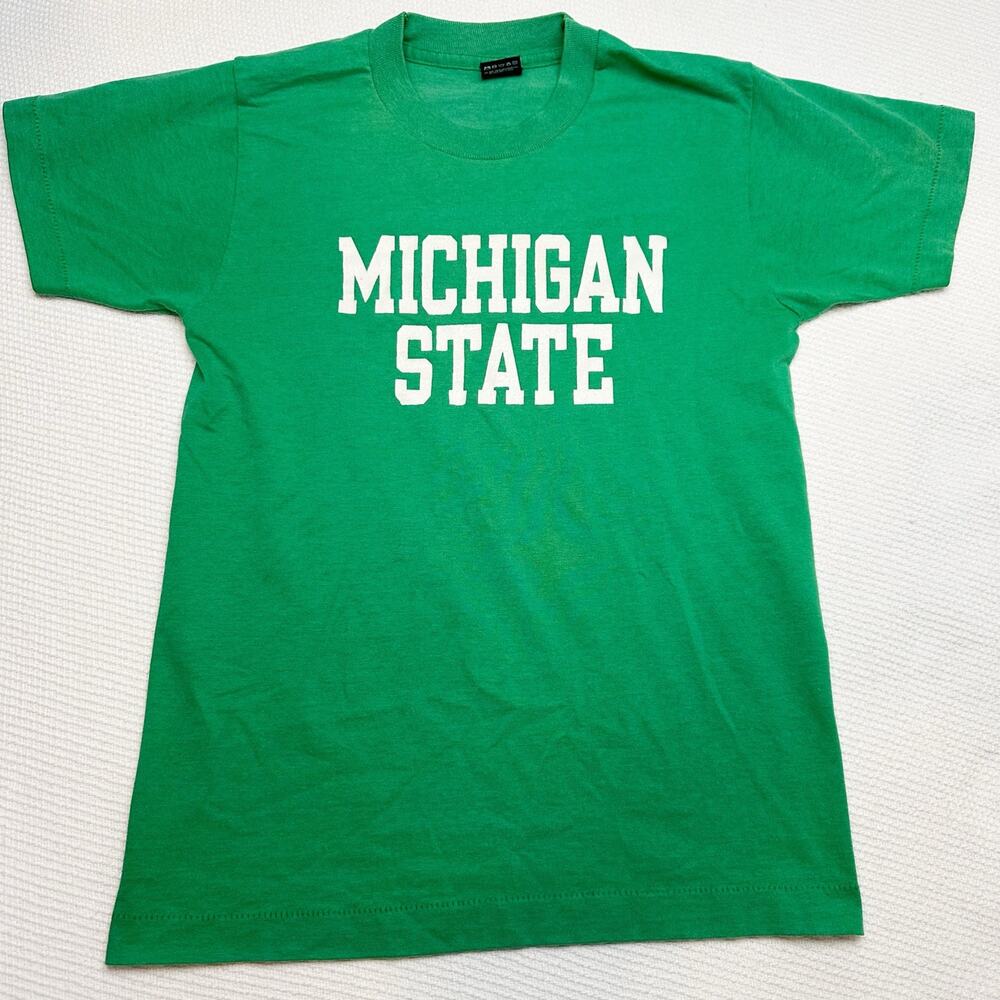 Vintage Michigan State University Spartans Single Stitch T-Shirt kids XL